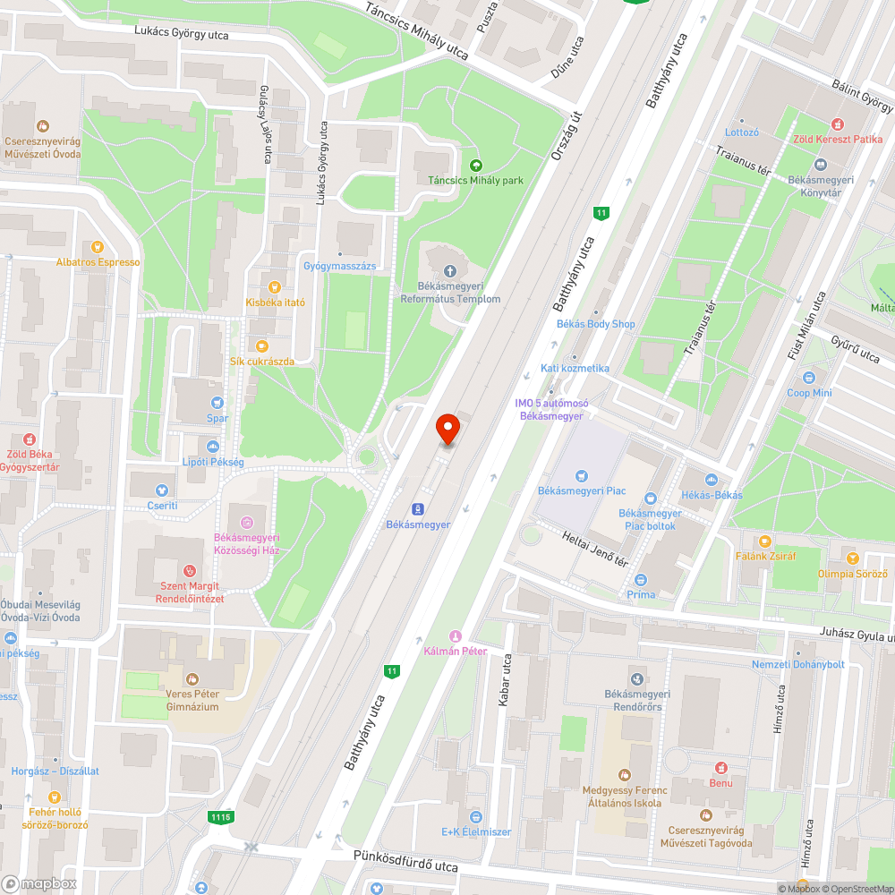 Graffiti bejelentés helye