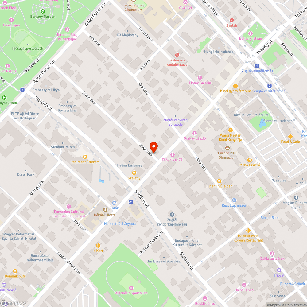 Kiszáradt fa bejelentés helye