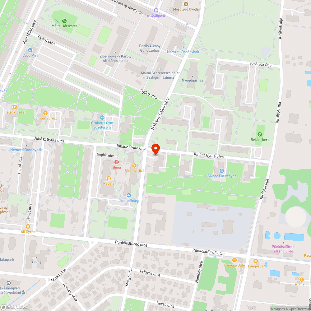 Kivont jármű bejelentés helye