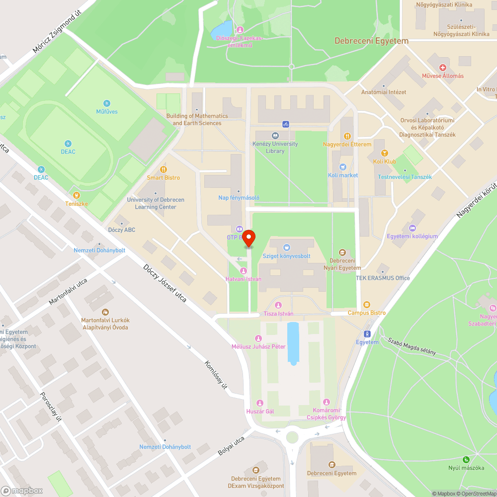 Kátyú az Egyetemen bejelentés helye