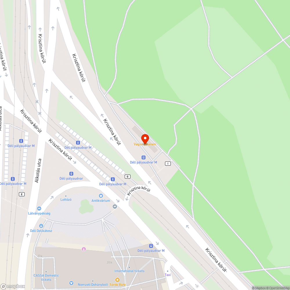 Krisztina krt. (Déli pályaudvar) aluljárókijárat hibája bejelentés helye