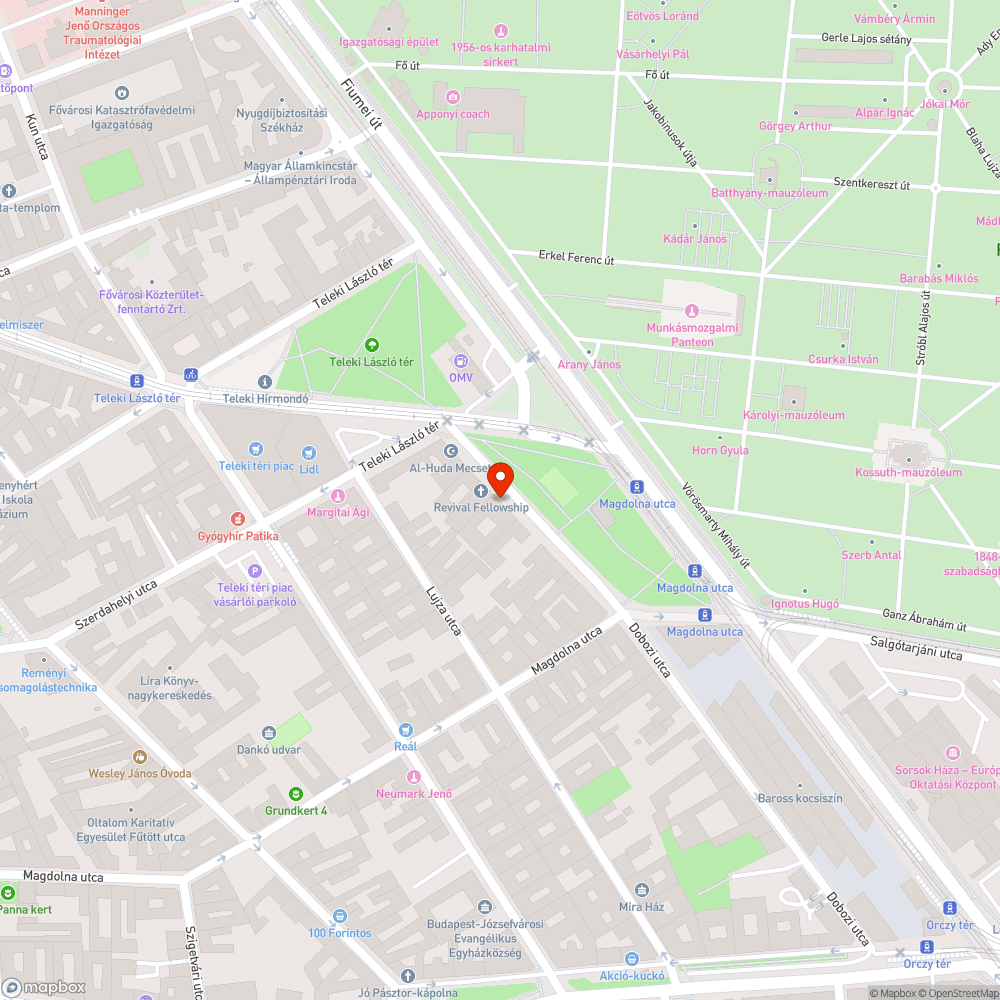 Megrongált Telekomos szekrény bejelentés helye