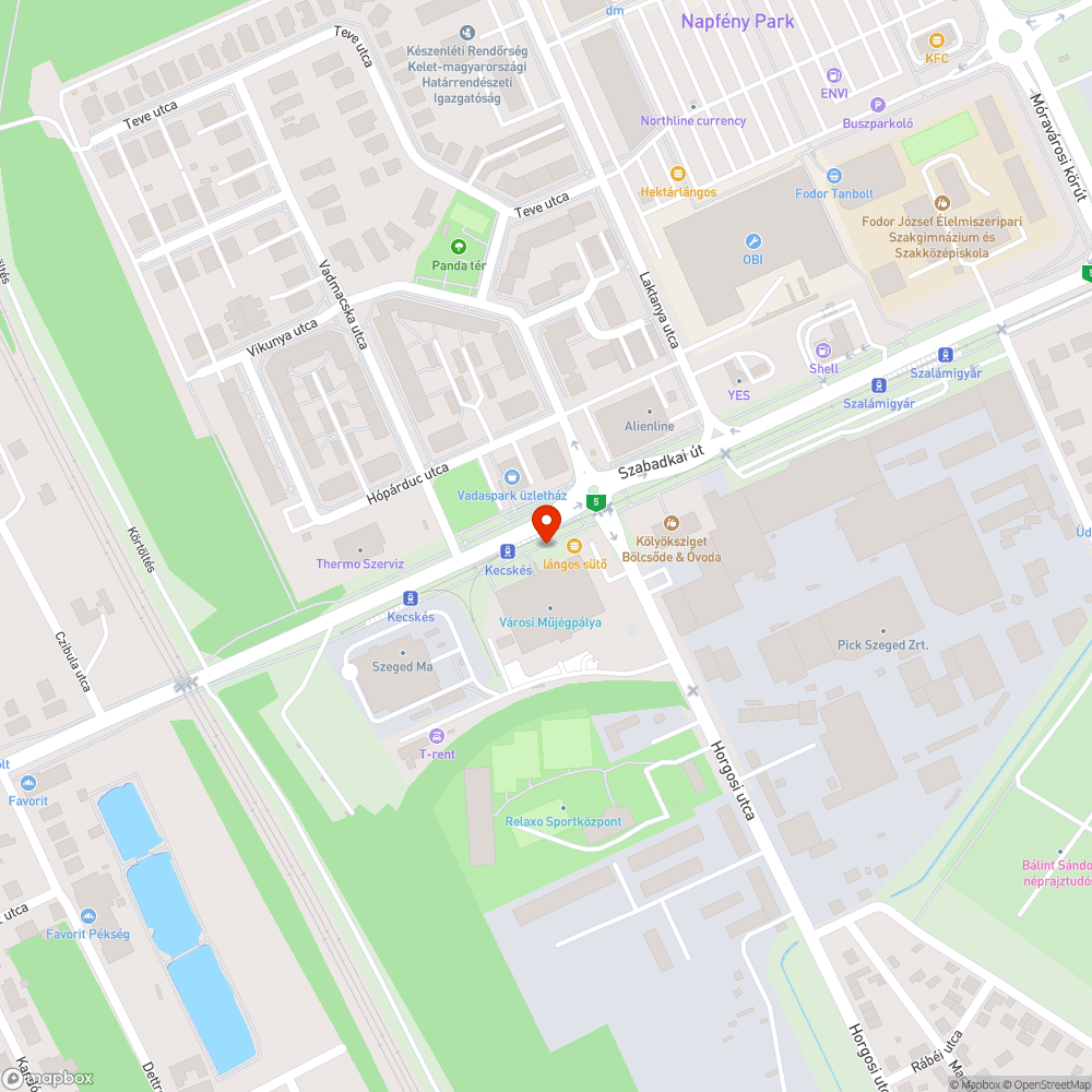 Fatuskó a műjégpálya előtt bejelentés helye