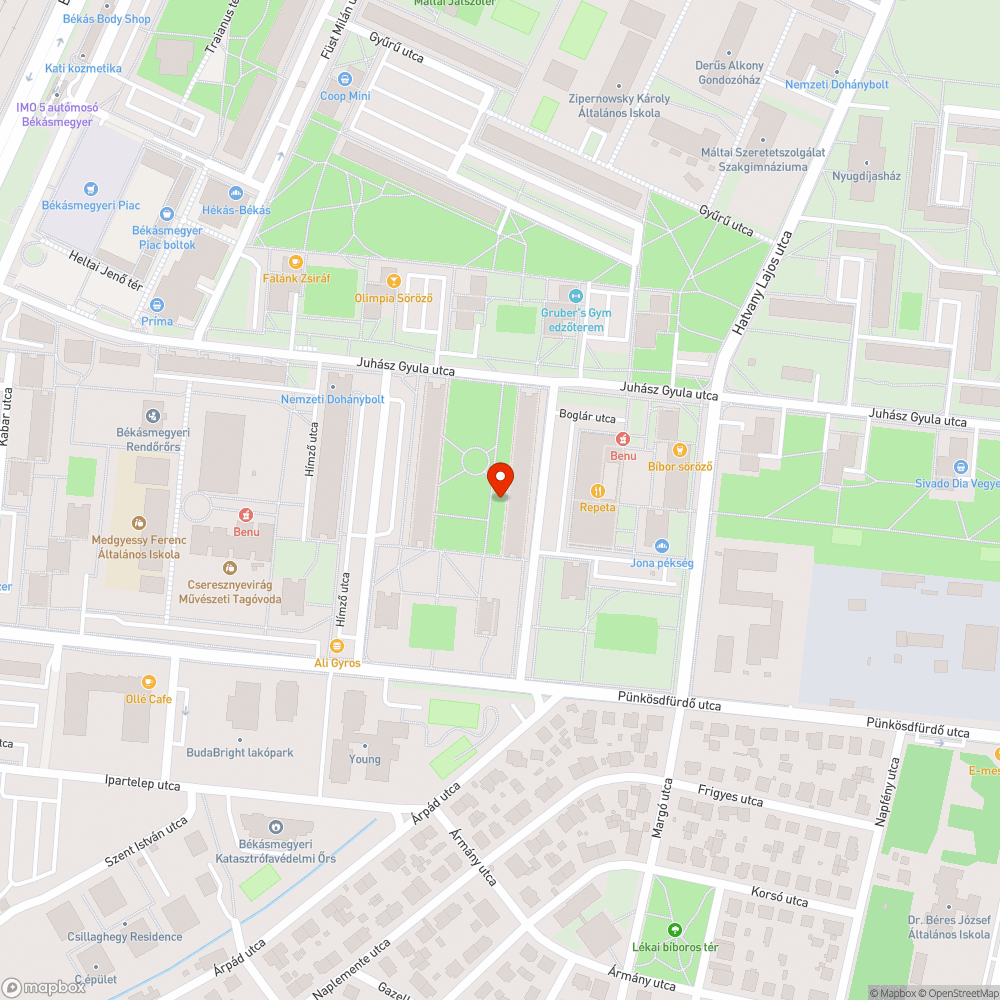 Matrac bejelentés helye