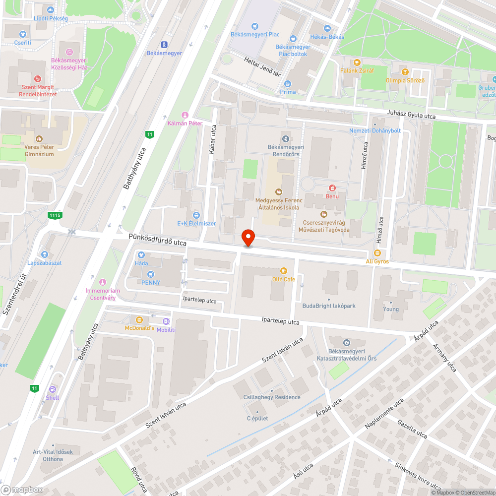 Megsüllyedt útszakasz bejelentés helye