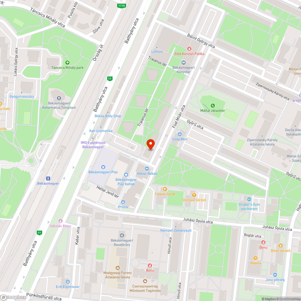 Elhagyott jármű bejelentés helye