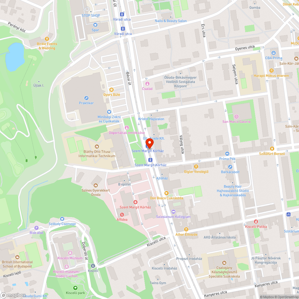 Összefirkált megálló bejelentés helye