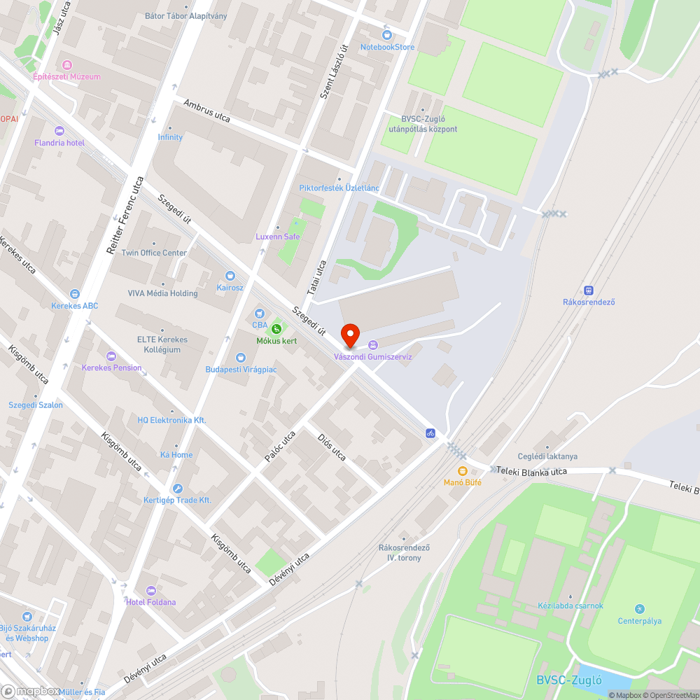 Rendszám nélküli félautó Szegedi út és Palóc utca sarkán bejelentés helye