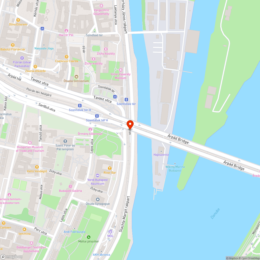 Balesetveszély a H5 Árpád híd HÉV megállóban bejelentés helye