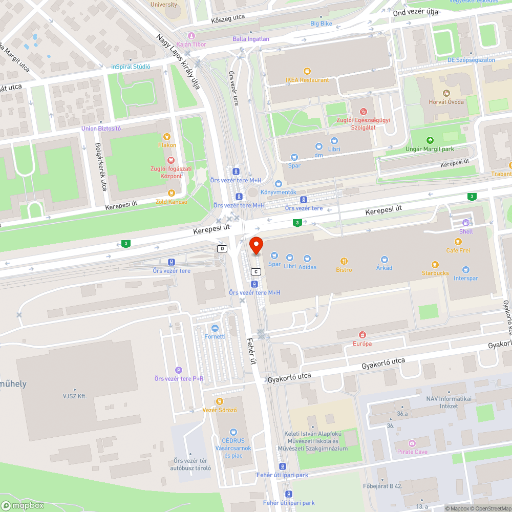 Járda közepére tett síkosságmentesítő bejelentés helye