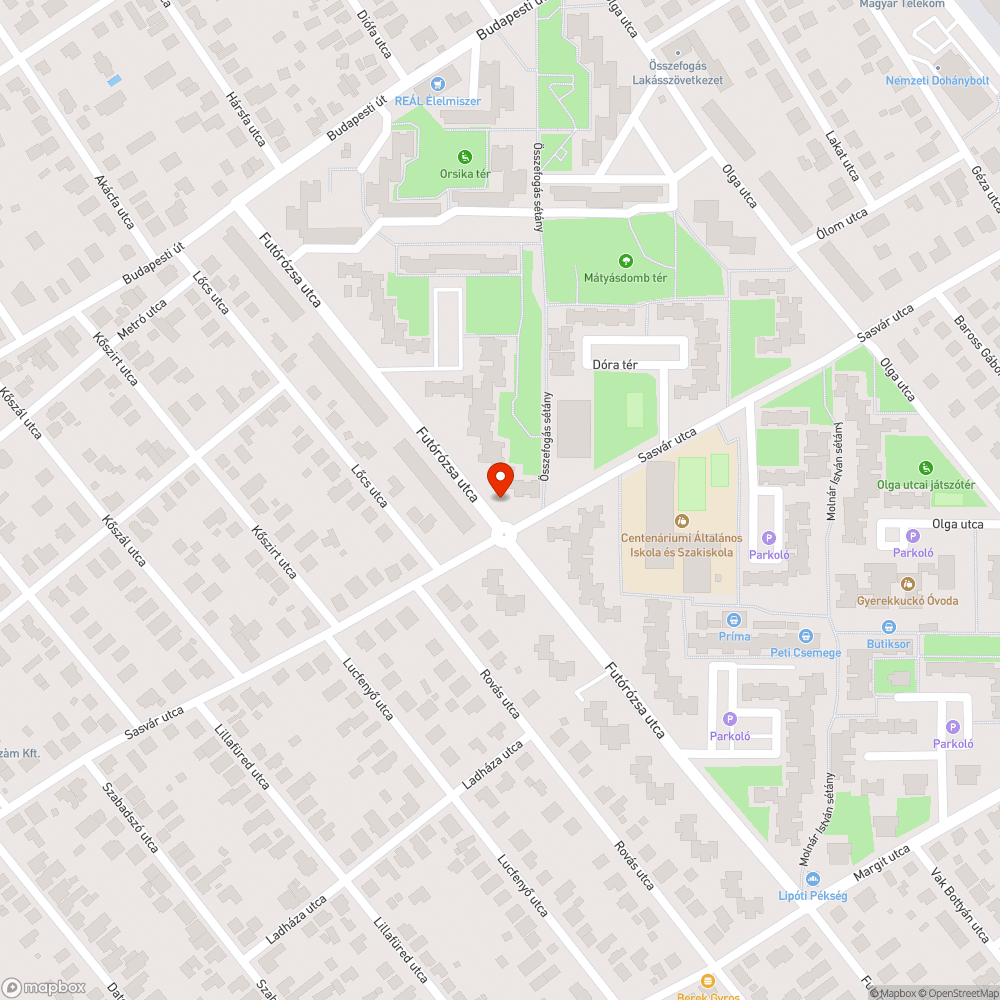 Ferde oszlop bejelentés helye