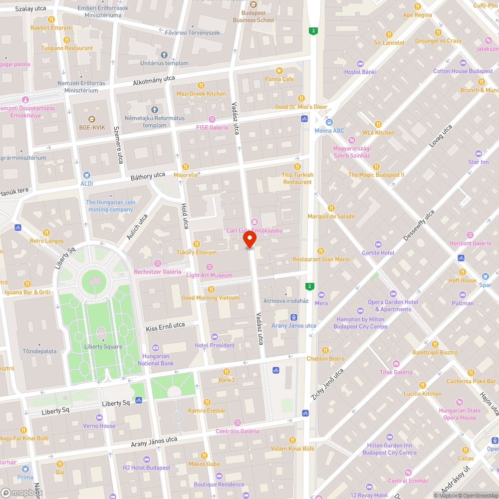 Vadász u. 22 - tábla letakarása - V. Kerület bejelentés helye