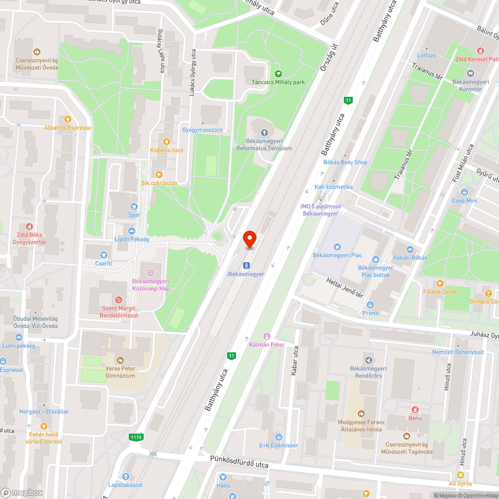 Gusztustalan megálló bejelentés helye