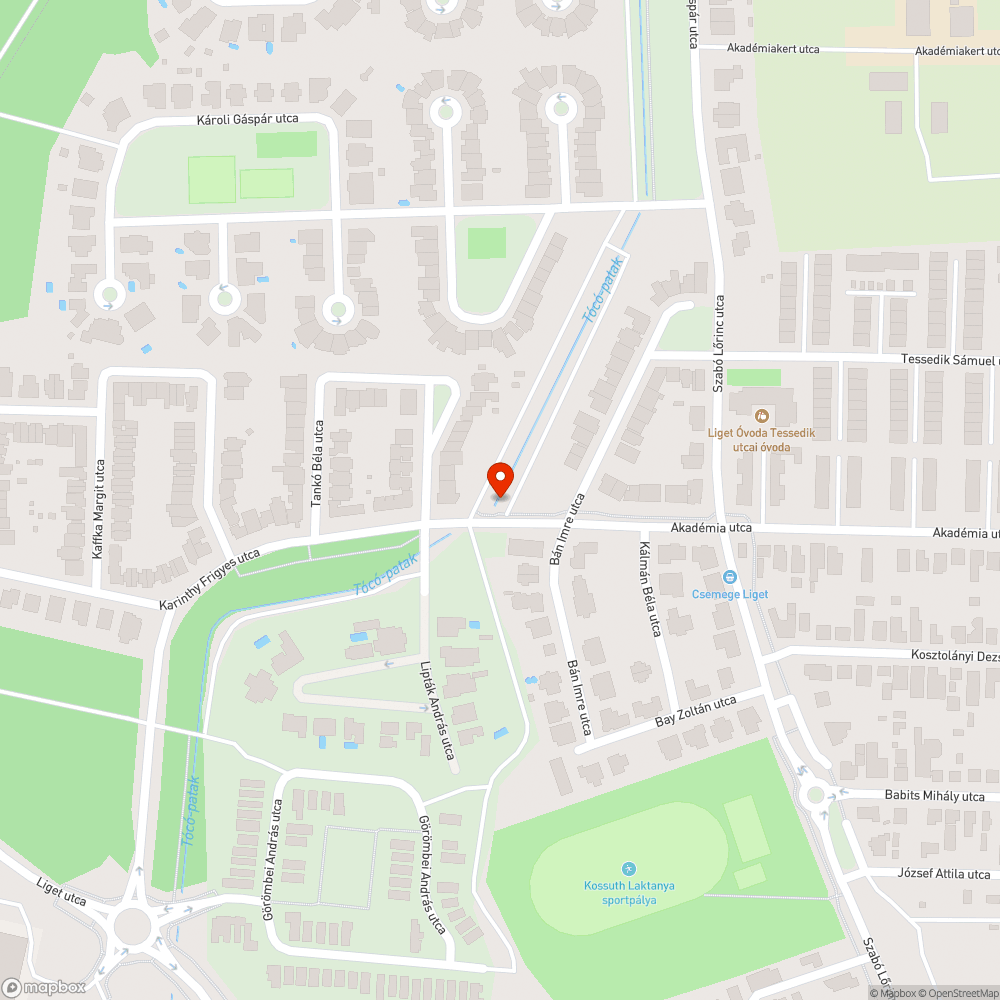 Nagy mennyiségű szemét a Tócó-patakban, illetve mellette bejelentés helye