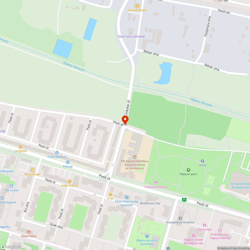 Út közepére tett tükör bejelentés helye