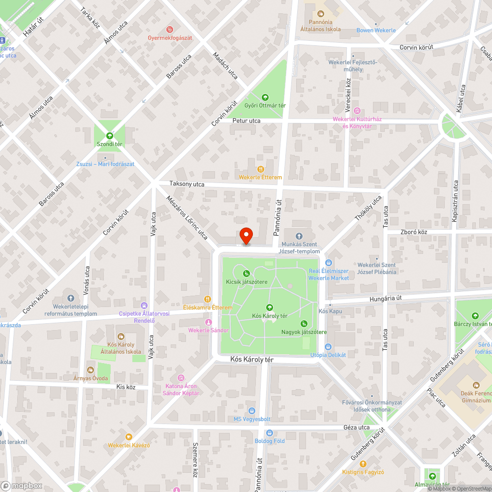 Üres fahely bejelentés helye