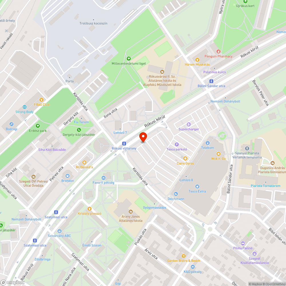 Kidöntött poller bejelentés helye