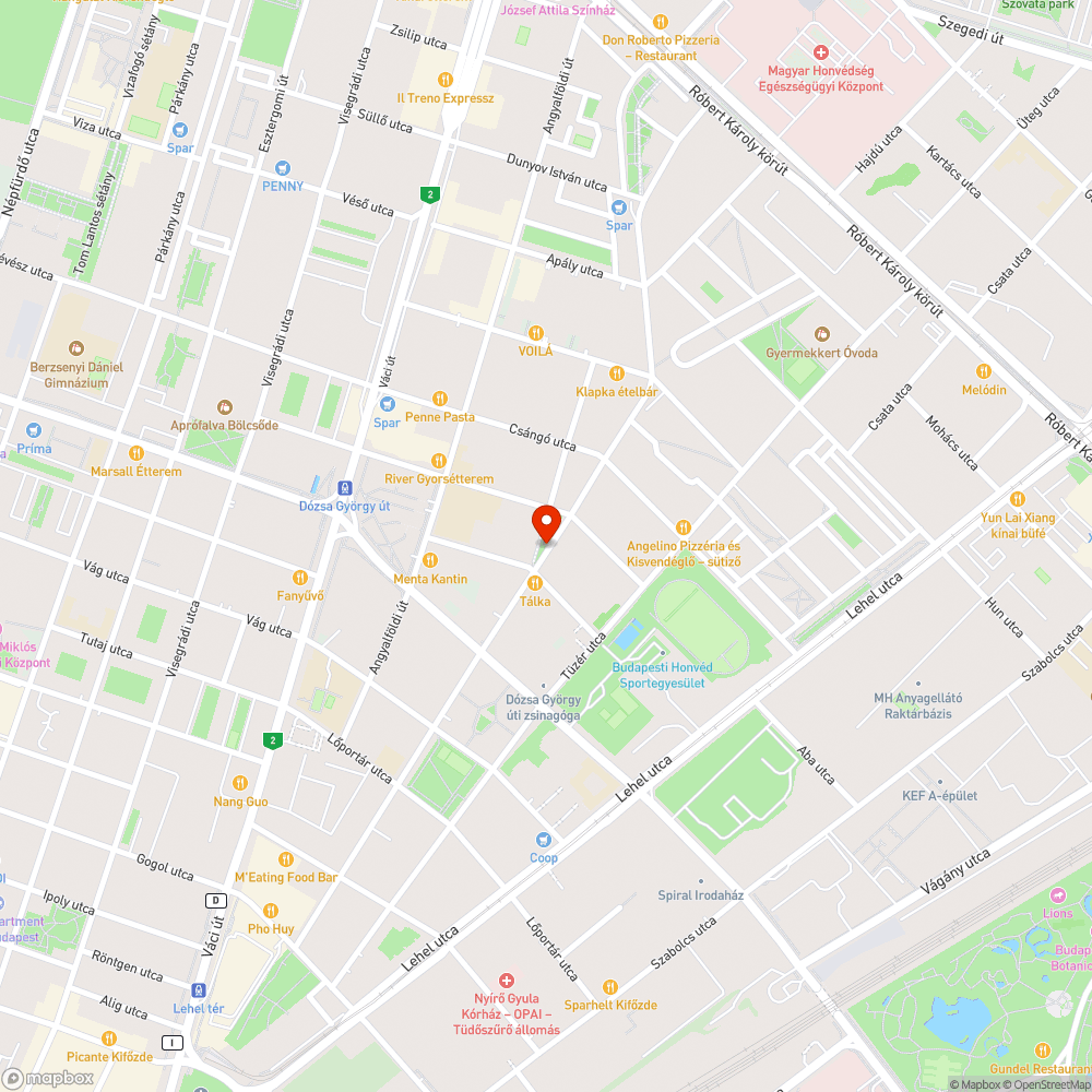 Elhagyott matrac bejelentés helye