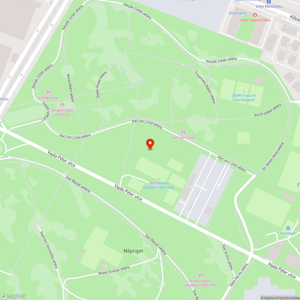 Szánkódomb a Népligetben bejelentés helye