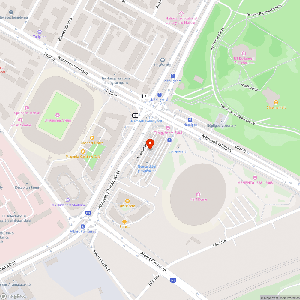 Koszos busz bejelentés helye