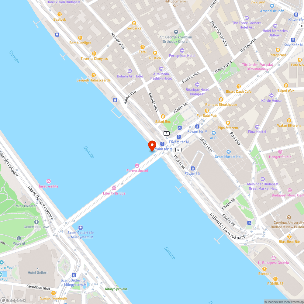 Graffitik és matricák a Szabadság hídon bejelentés helye