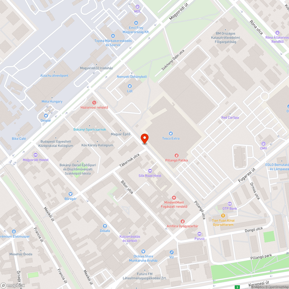 Szétesett padka bejelentés helye