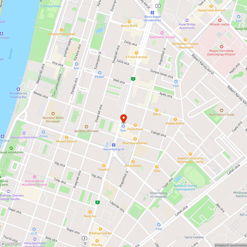 Csángó utca 1. víz áll a zebrán bejelentés helye