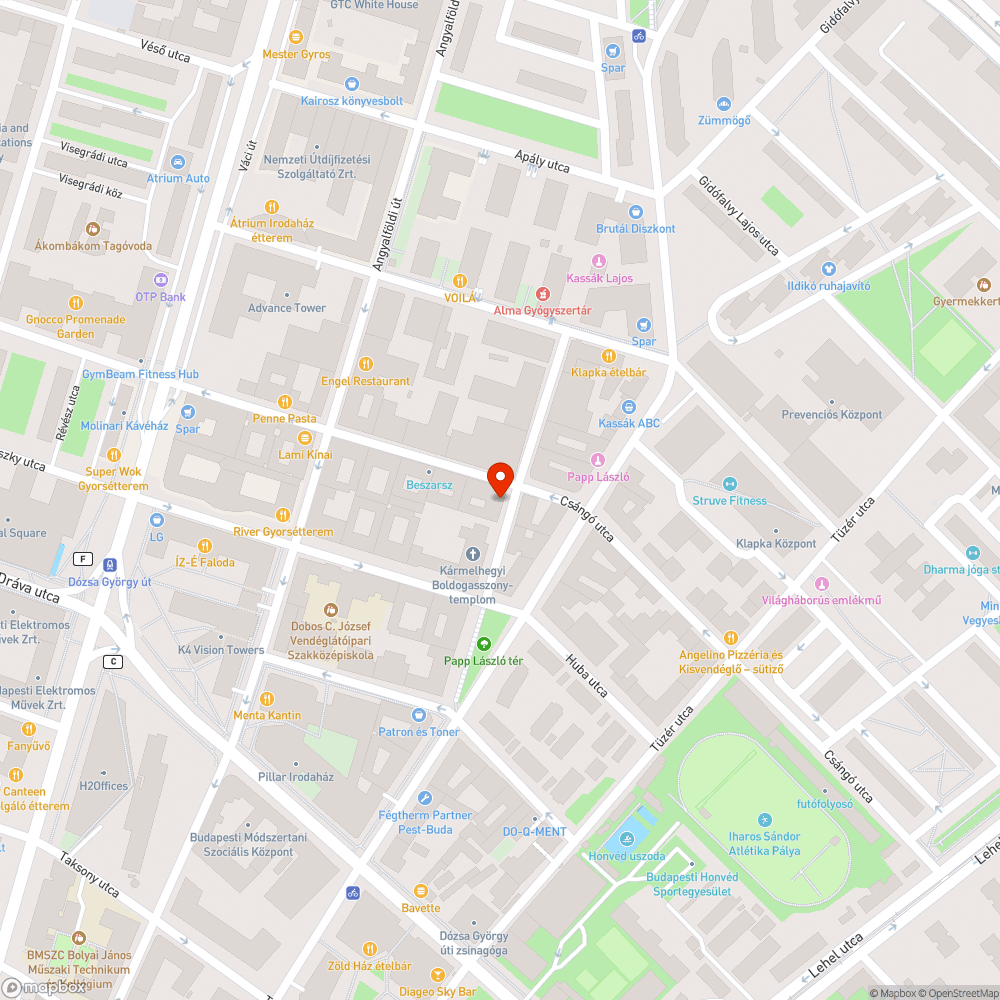 Csángó utca 13. aknafedél és térkő találkozása bejelentés helye