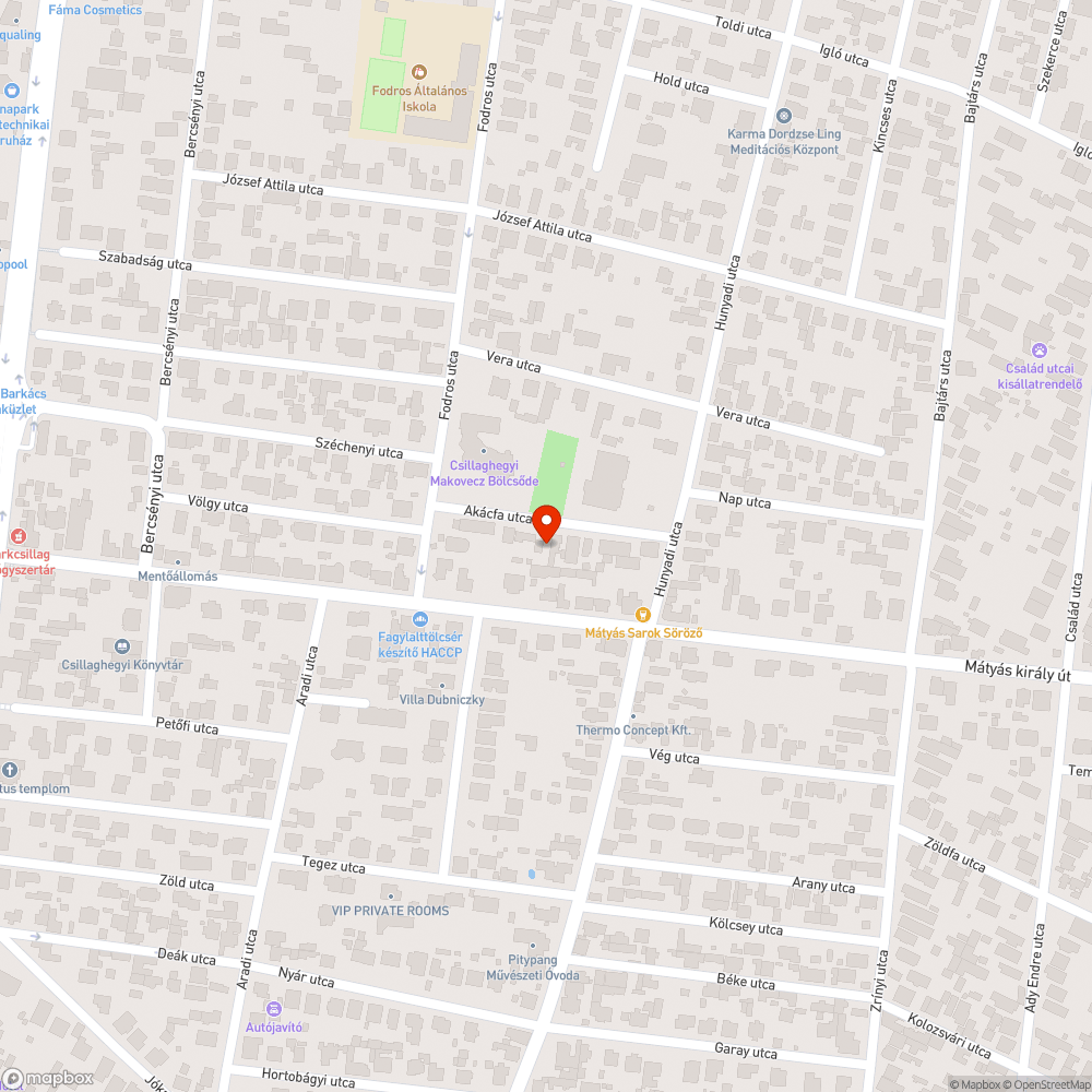 Beszakadt úttestszél bejelentés helye