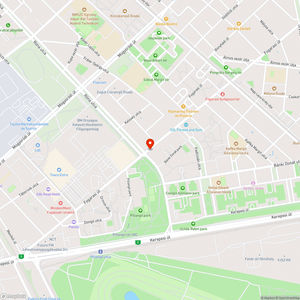 Vasrúd bejelentés helye