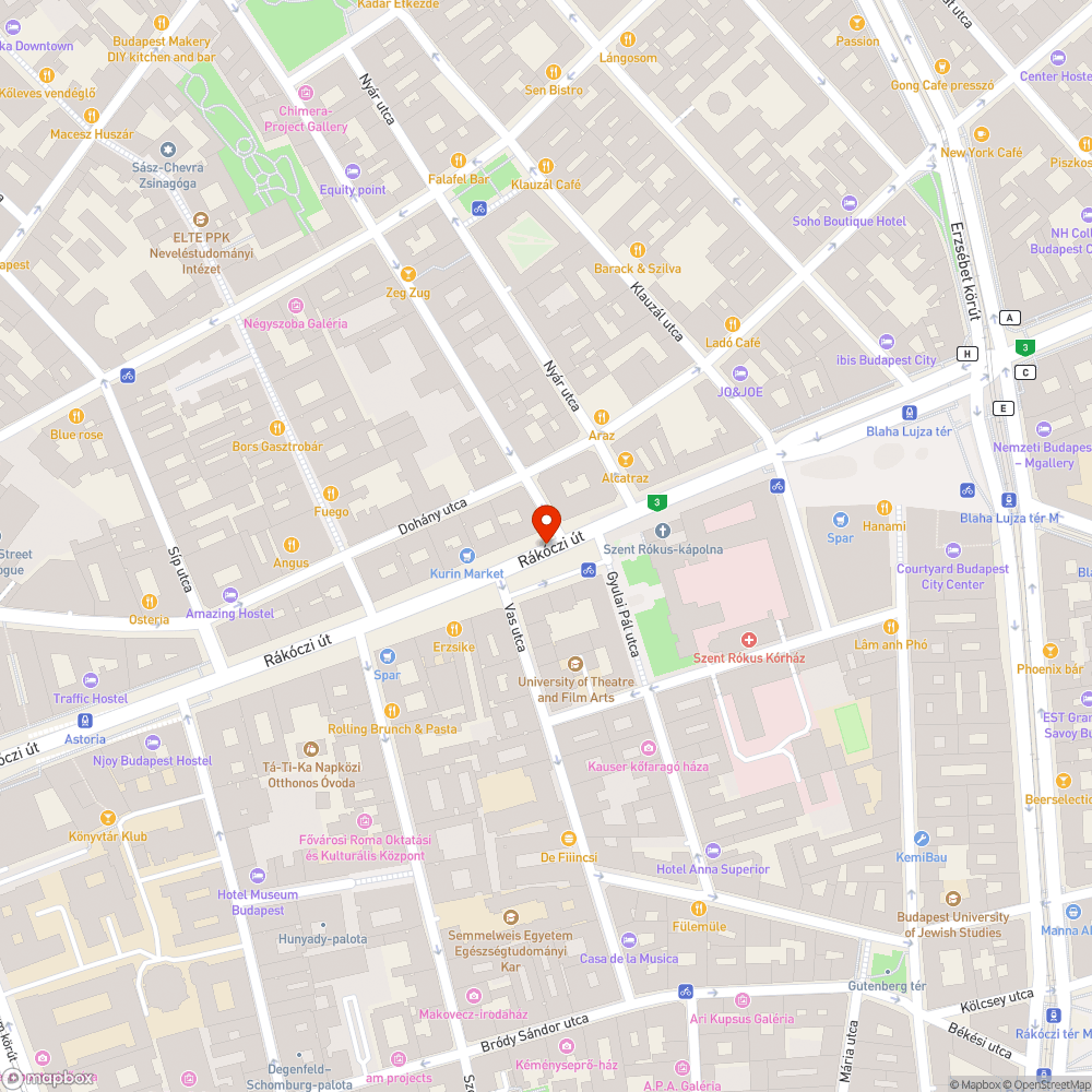 Rákóczi út gyalogos-átkelőhely akadálymentesítés hiánya bejelentés helye