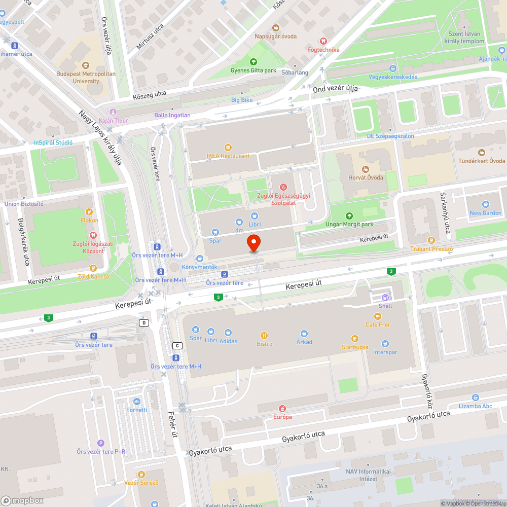 Laza kerékpártámaszok bejelentés helye