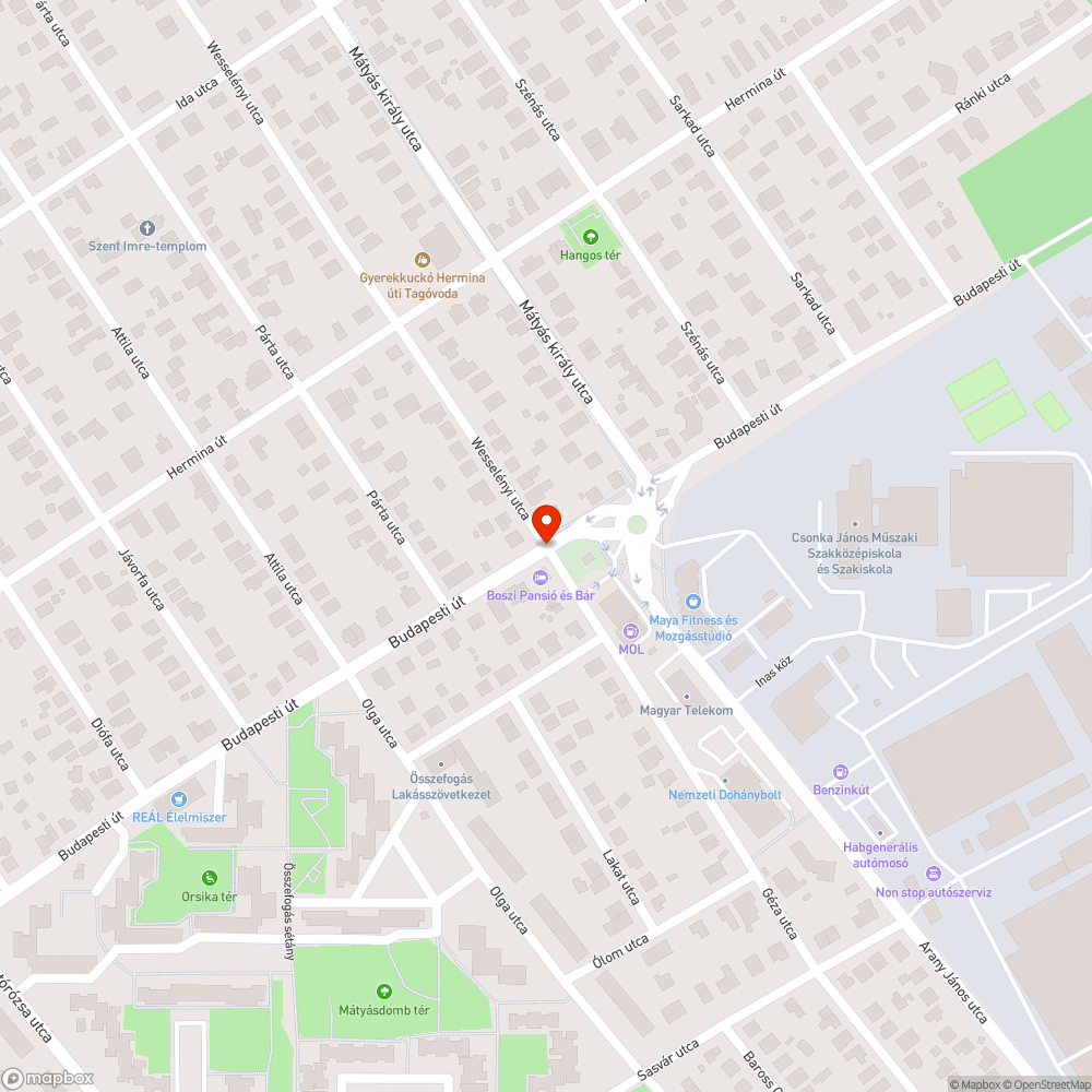 Beszakadt vízelvezető folyóka bejelentés helye