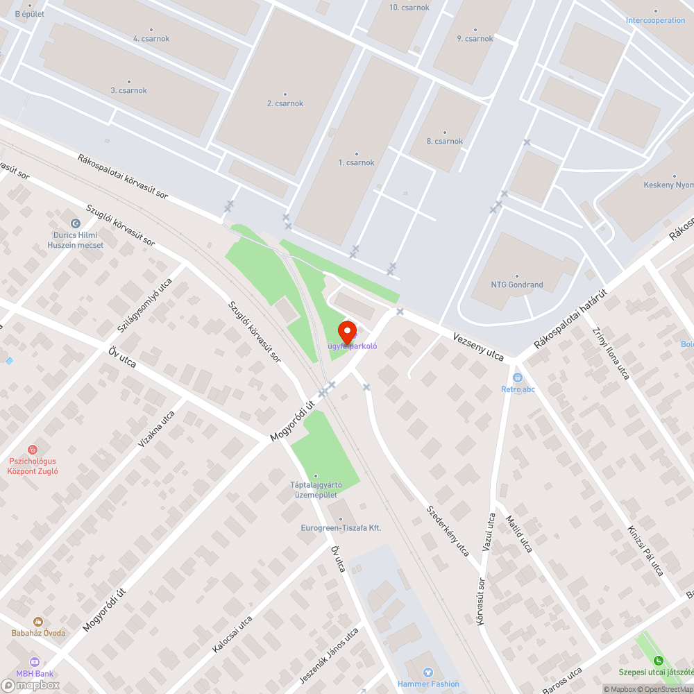 Kátyú bejelentés helye