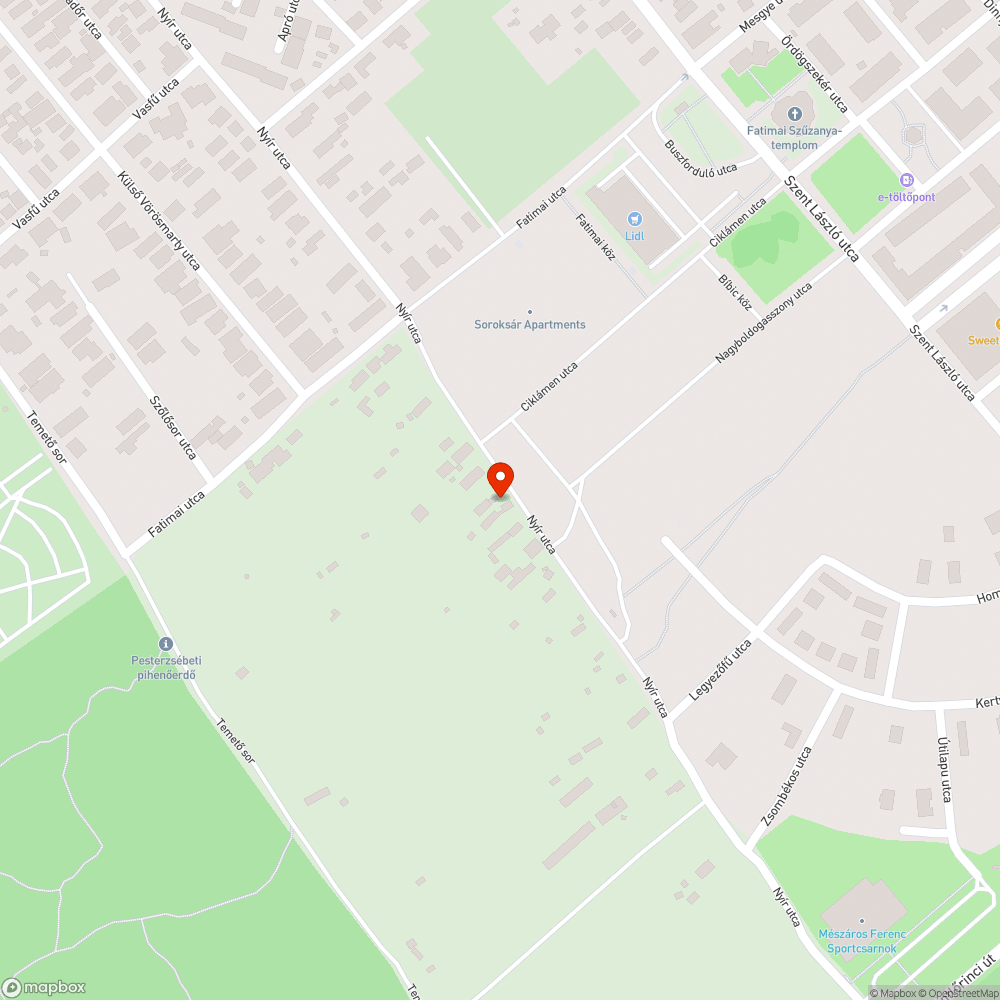 Elhagyott jármű a Nyír utcában bejelentés helye