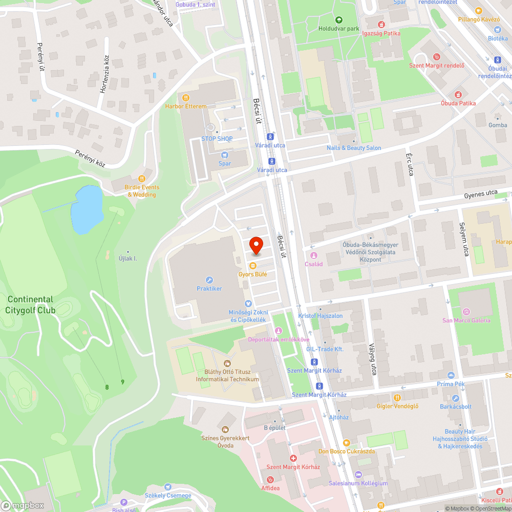 Sötét a Praktiker parkoló bejelentés helye