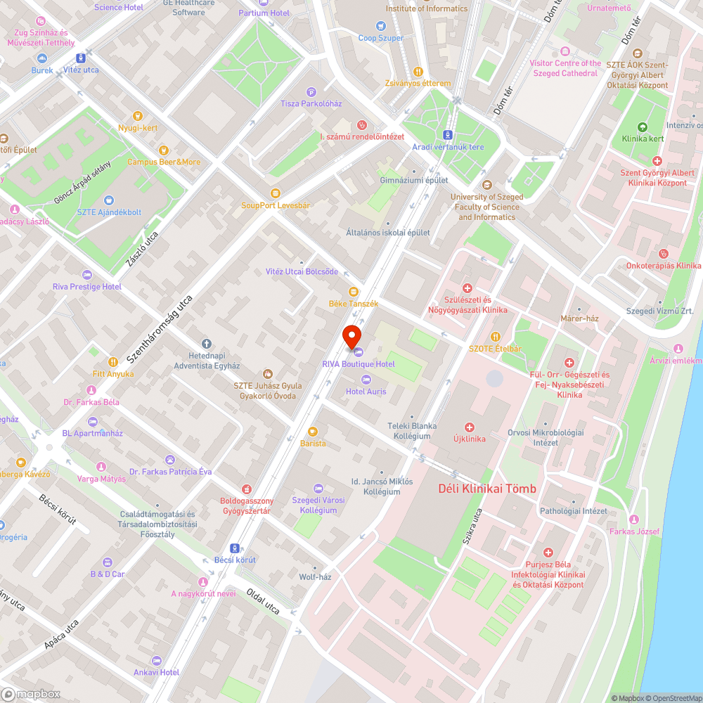 Szemmagasságban lévő tájékoztató bejelentés helye