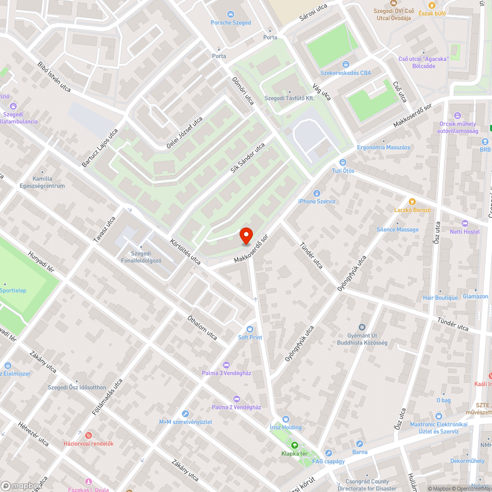 Elhagyott autógumi bejelentés helye