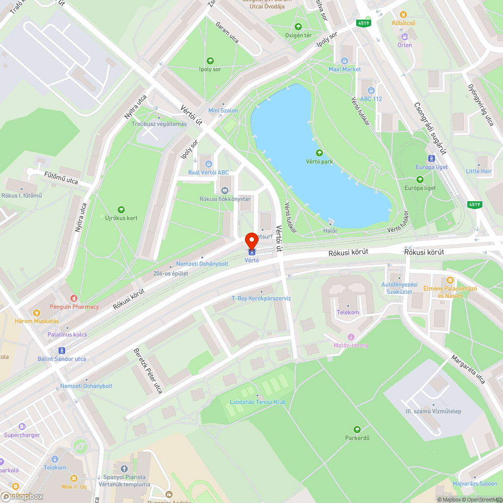 Megállóhelyi kijelző - Vértó bejelentés helye