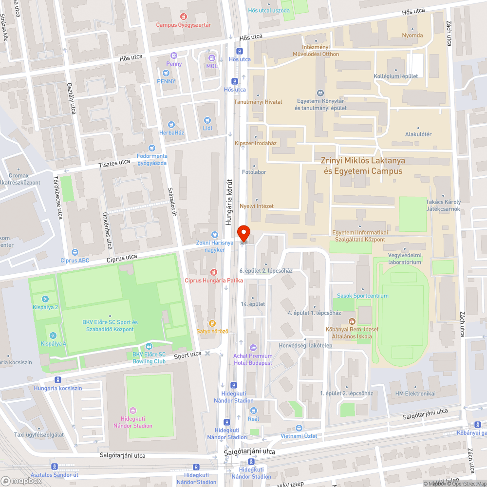 Sötét lámpa bejelentés helye