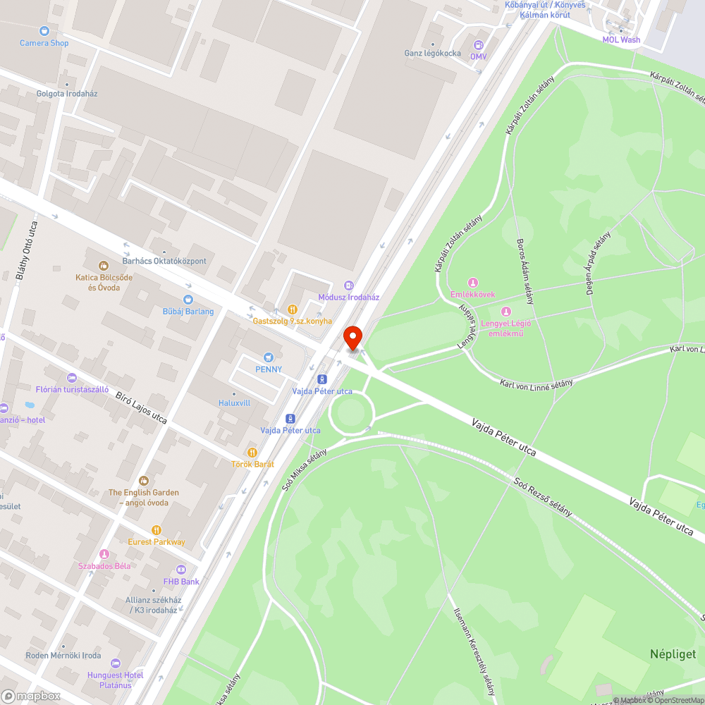 Sötét lámpa bejelentés helye