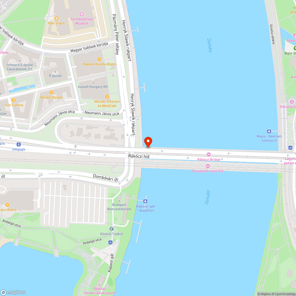 Dobozok a Rákóczi híd kerékpárútján bejelentés helye