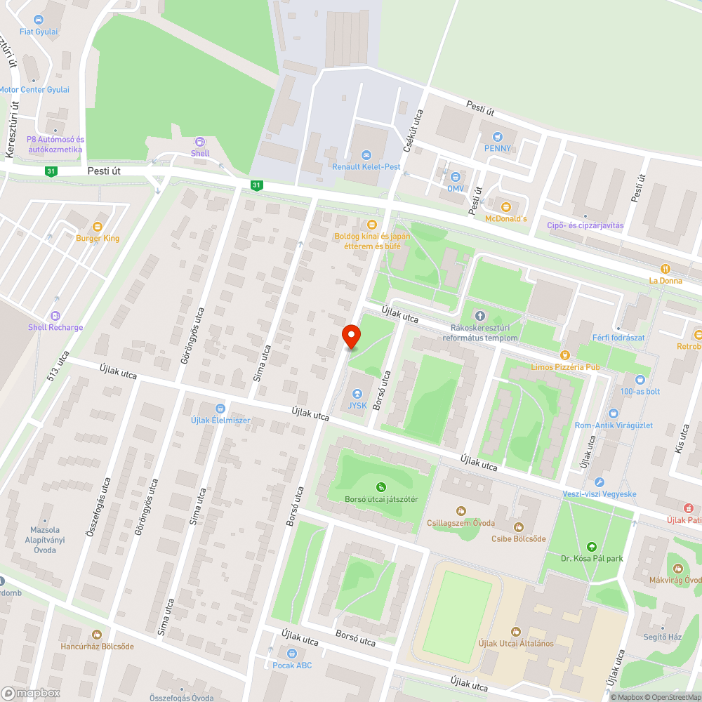 Mindenen át bejelentés helye