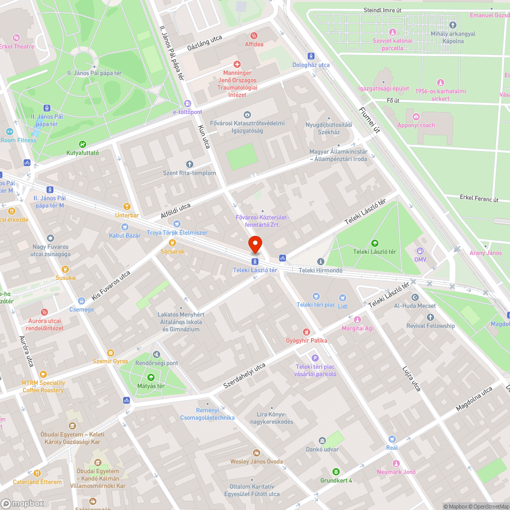 Eldőlt tábla bejelentés helye