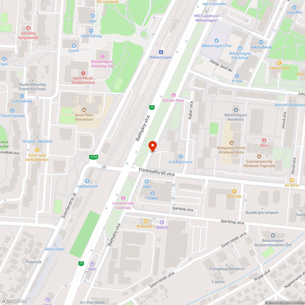 Tönkrement bejelentés helye