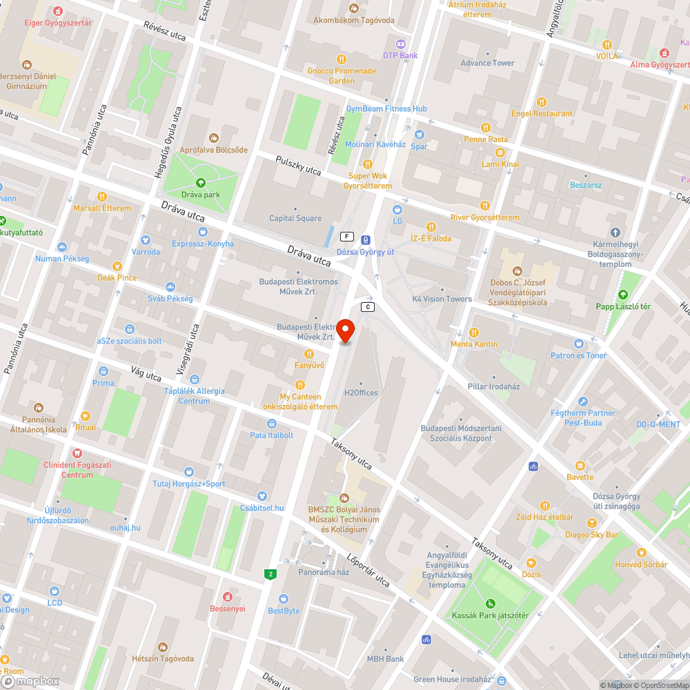 Váci út 23-27. járda bejelentés helye