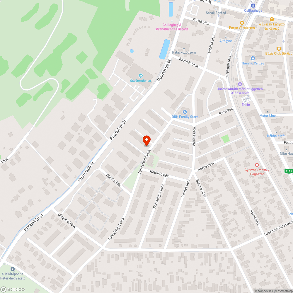 Elhagyott jármű bejelentés helye