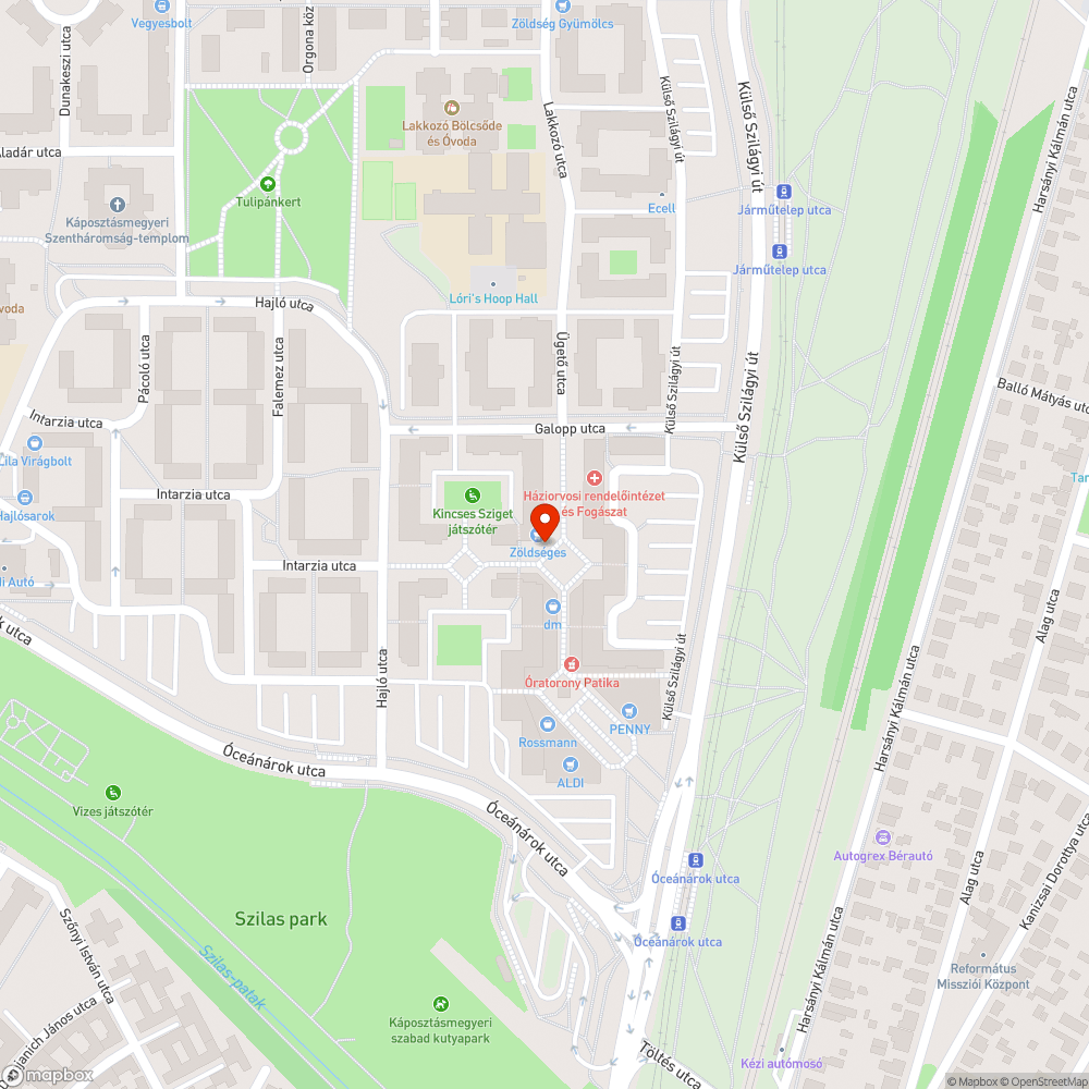 Felfelé világító utcai lámpák/fényszennyezés bejelentés helye