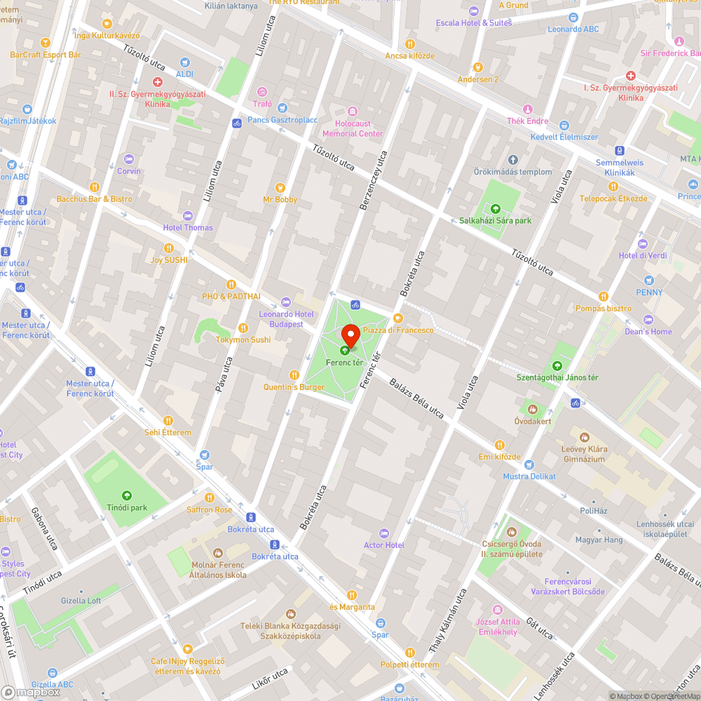 Hibás fekvőrendőrök a Ferenc téren bejelentés helye