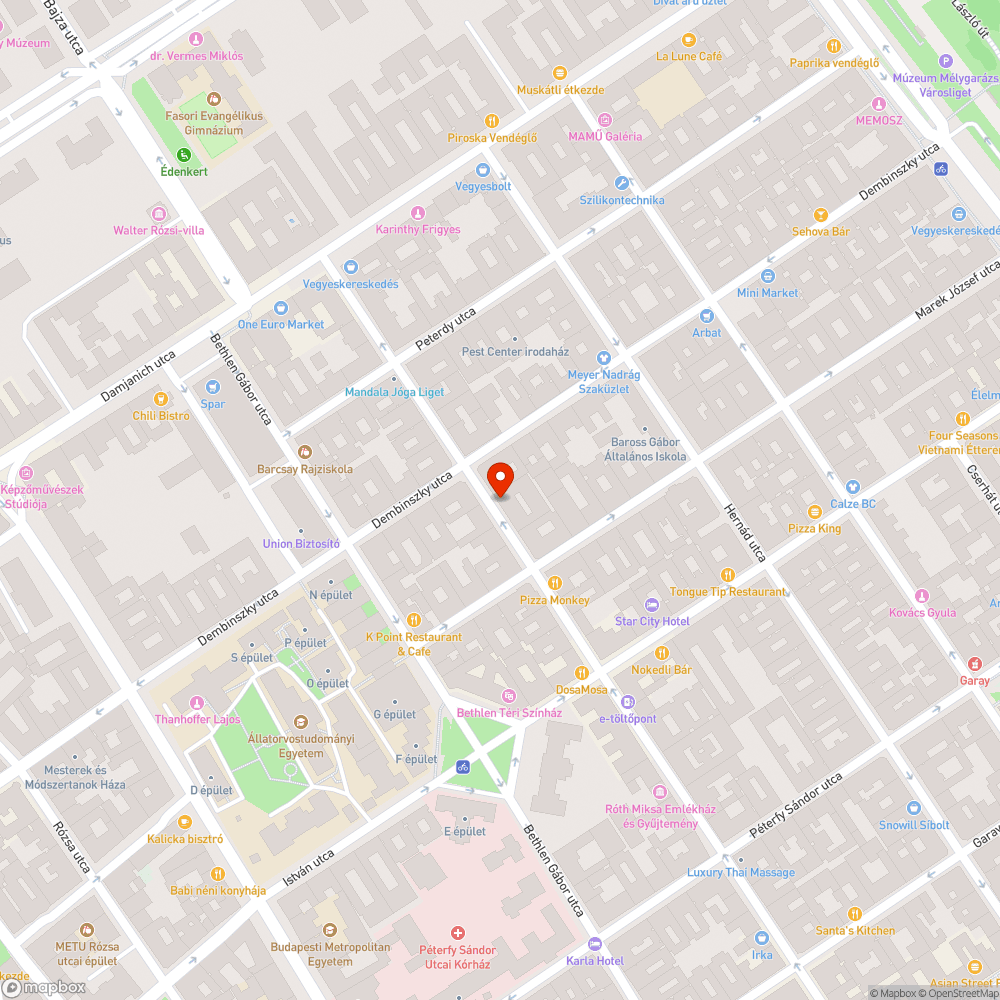 Félig leszakadt faág bejelentés helye